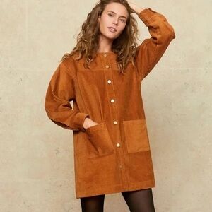 Christy Dawn The Candice Dress OR JACKET in Cognac Corduroy